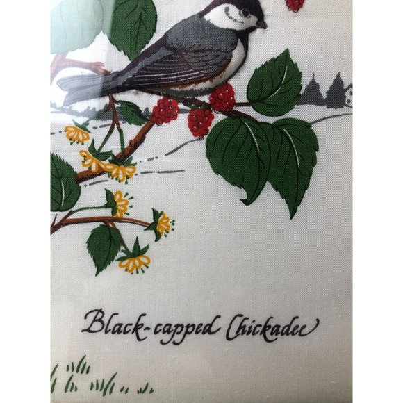 Framed 12x14 Trapunto Art, Cranston VIP Bird Block, Black-capped Chickadee - Picture 2 of 5